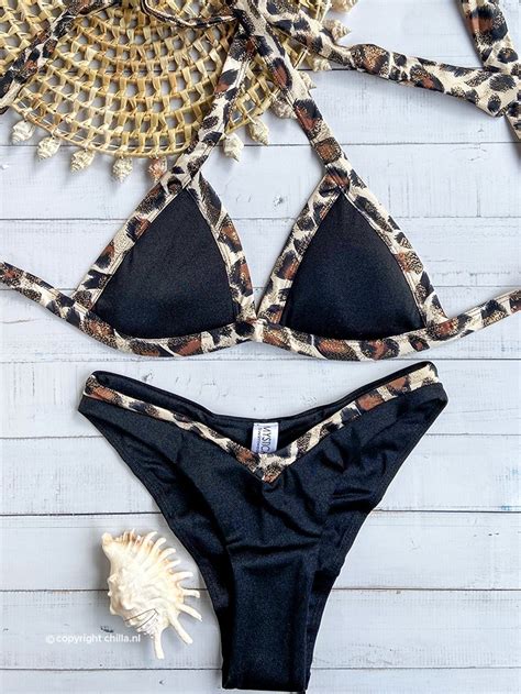 Bikini Leopard Black Van Mystical Swimwear Maat Broekje S Maat Topje S