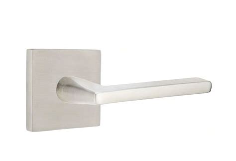 Emtek Helios Stainless Steel Lever Handle With Square Rosette Emtek