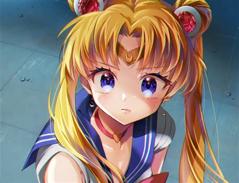 Safebooru 1girl Araisuzuka729 Bishoujo Senshi Sailor Moon Blonde Hair Blue Collar Blue Eyes