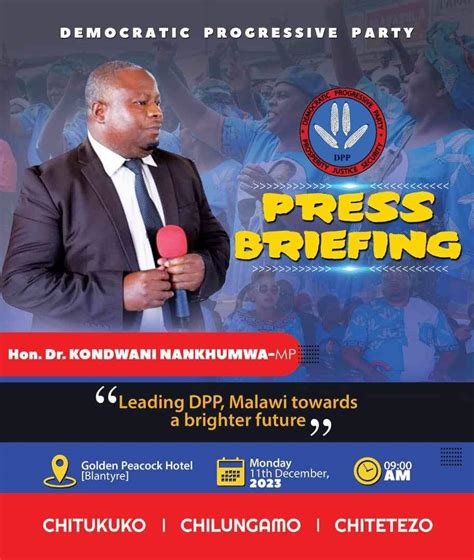 Road To Dpp Convention Nankhumwa To Unveil Manifesto Trumpcard Team