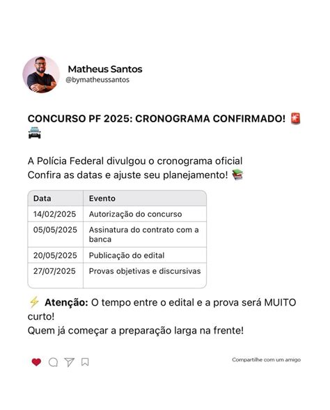 Concurso Pf 2025 Data Da Prova - Matheus Santos | Concursos Públicos | Concurso PF 2025: O cronograma ...