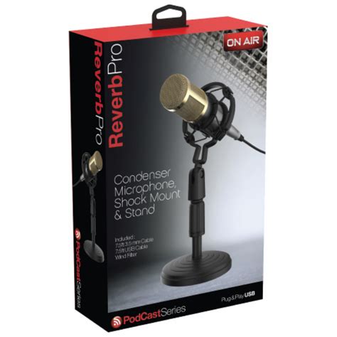 Tzumi On Air Podcast Series Reverb Pro Condenser Microphone Set, 3 pc