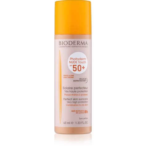 Bioderma Photoderm Nude Touch fluide teinté protecteur pour peaux mixtes à grasses SPF 50