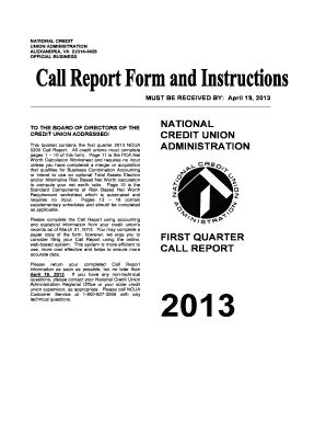 Fillable Online Ncua 5300 Call Report Form And Instructions Ncua Fax