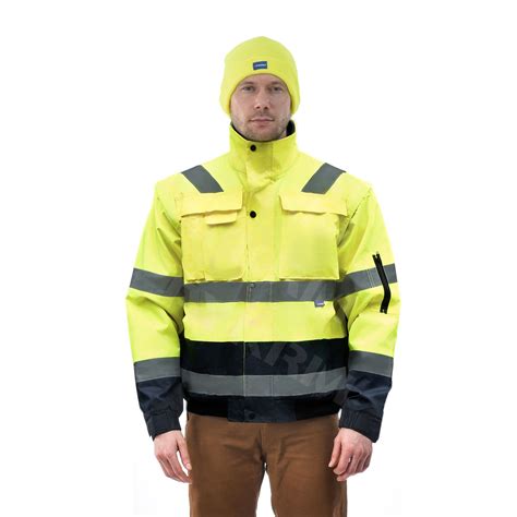 Aykrm hi vis safety jacket for men, Reflective high Visibility Hooded