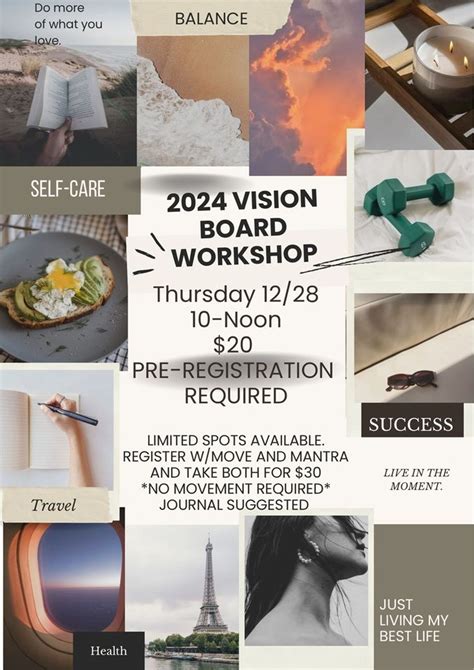 2024 Vision Board Workshop Discover Newport Vermont