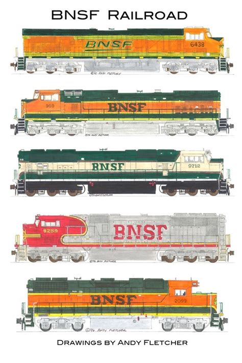 Bnsf By Andy Fletcher Train Drawing Train Companies Model Trains