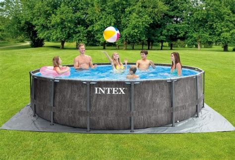 26742 Каркасный бассейн круглый Intex GreyWood, 457х122см (полный ...