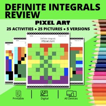 St Patrick S Day Definite Integrals Review Pixel Art Activity By Qwizy