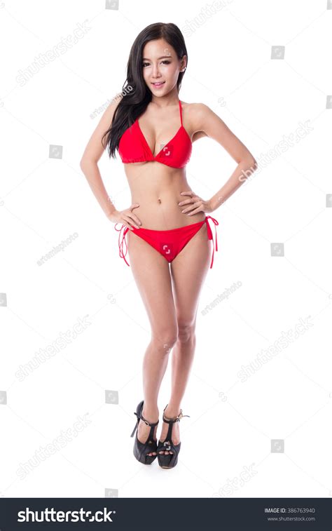 Sexy Asian Girl Wearing Red Bikini 스톡 사진 Shutterstock