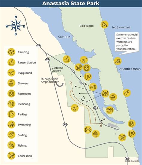 Anastasia State Park Map – Map Of California Coast Cities