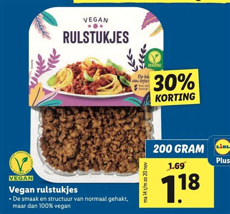 Vegan Rulstukjes Aanbieding Bij Lidl