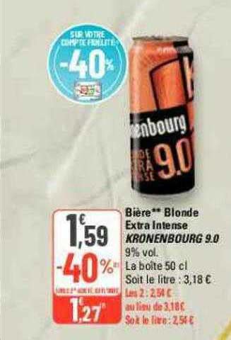 Promo Bi Re Blonde Extra Intense Kronenbourg Chez G Icatalogue Fr
