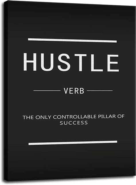 AatoeaX Inspiring Entrepreneur Quotes Canvas Wall Art Hustle Verb