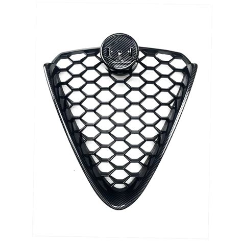 Car Front Carbon Fiber Honeycomb Grill Mesh Badgeless Sport Racing