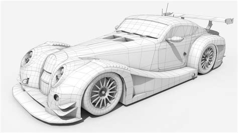 3d Model Morgan Aero Supersports Gt3 Vr Ar Low Poly Cgtrader