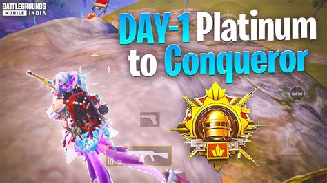 DAY 1 Platinum To Conqueror In BGMI IPhoneXR 11 12 13 14 14pro