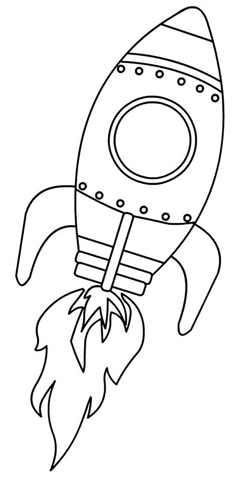 Desenhos de Foguete para Colorir e Imprimir