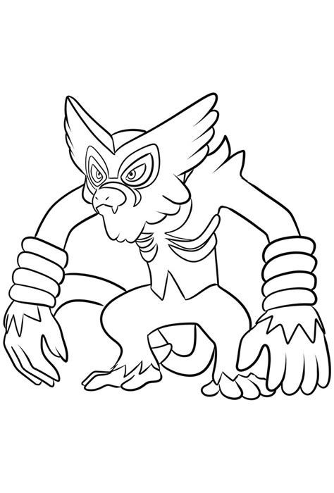 Zarude from generation VIII Pokémon coloring page