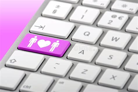 Símbolo Gay De Los Pares En Un Teclado Imagen de archivo Imagen de blanco sexo
