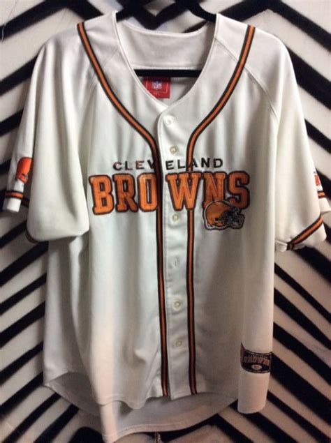 Cleveland Browns Baseball Style Jersey Boardwalk Vintage