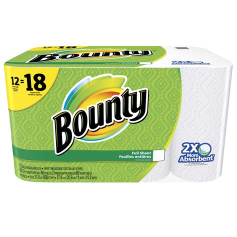 Bounty Paper Towels White Giant Rolls Regular Rolls Walmart