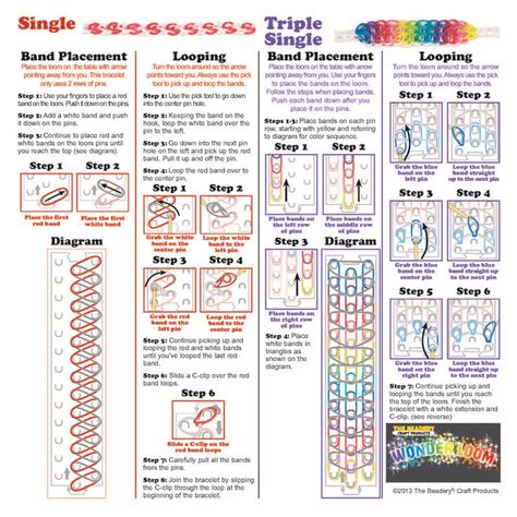 Rainbow Loom Instructions Printable Google Search Rainbow Loom