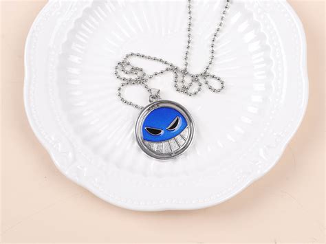 Anime Luffy Ace Swivel Necklace, One Piece Necklace, Reversible