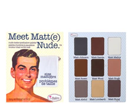 The Balm Meet Matt E Nude Eyeshadow Palette The Matte Eyeshadow Palette From The Balm