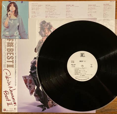 【やや傷や汚れあり】中森明菜 プロモ 見本盤 非売品 Lp レコード BestⅡ 白レーベル 歌姫 写真 Desire Tattoo 難破船