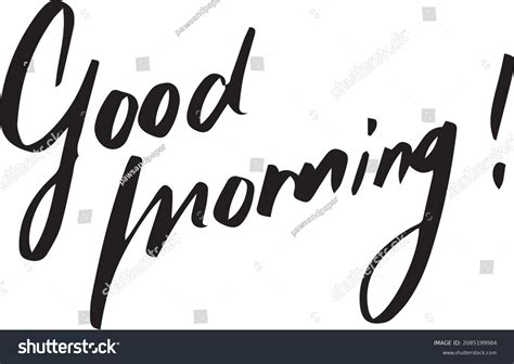 good morning sign handwritten lettering isolated stock vector royalty