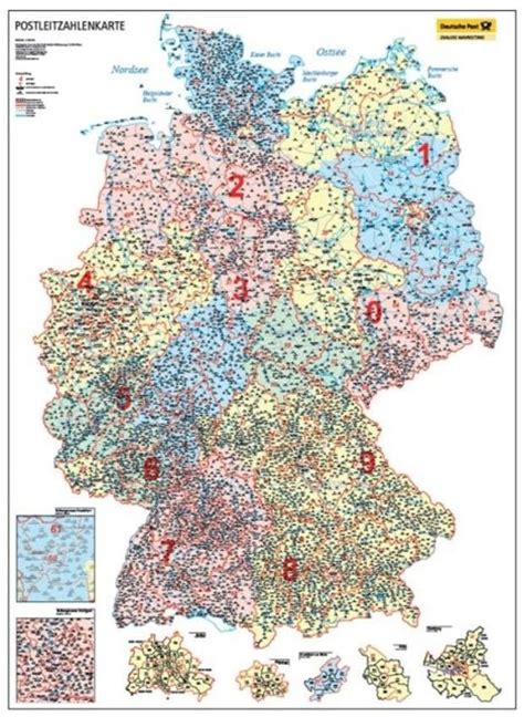 Postleitzahlenkarte Ganz Deutschland Auf Einen Blick