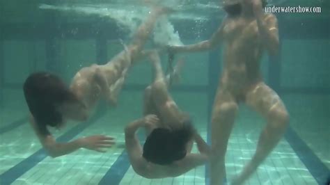 Ivetta And Katka And Barbara Hot Underwater Lesbians