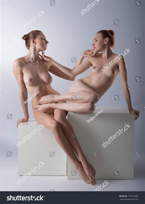Two Naked Girls Posing Studio Stock Photo Shutterstock