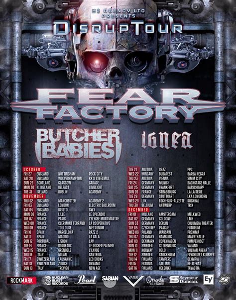 Fear Factory 2023 Uk And European Tour Fear Factory