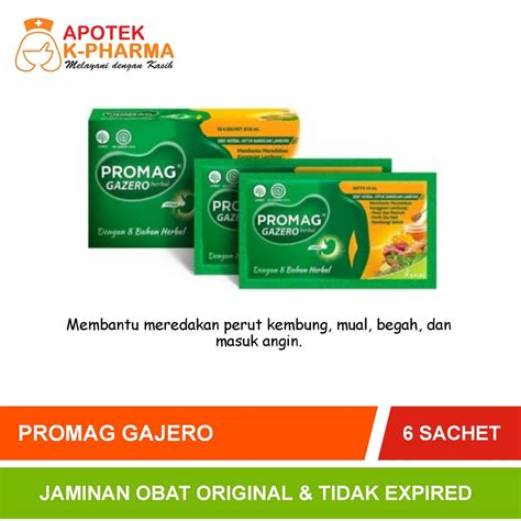 Jual Promag Herbal Syr Isi 6 Sachet Obat Original Kalbe | Shopee Indonesia