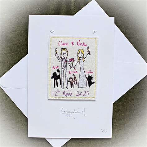 Personalised Same Sex Wedding Anniversary Card By Seabright Designs