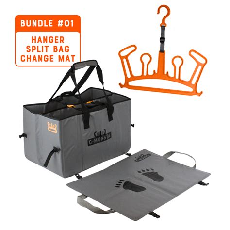 #01 Split Bag Heavy Duty, Orange Hanger and Changing Mat Bundle (UK