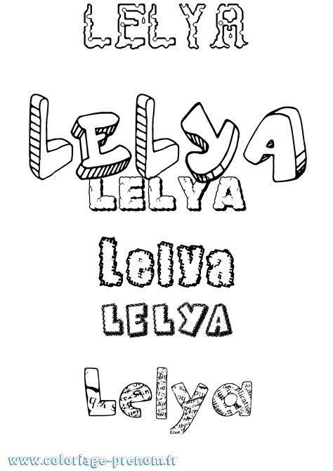 Coloriage du prénom Lelya : à Imprimer ou Télécharger facilement