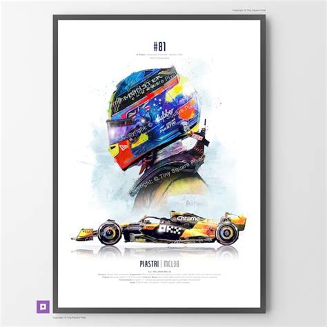 Oscar Piastri Mclaren Poster Etsy