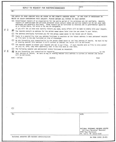 Na Form 13032 Reply To Request For Rostersaddresses