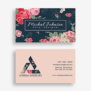 Floral Business Card Templates PSD Design For Free Download | Pngtree