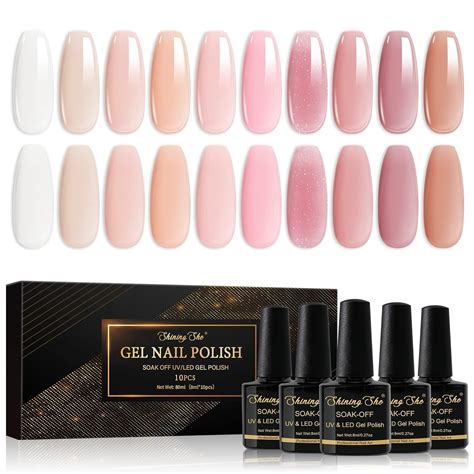 Shining She Uv Nagellack Farben Jelly Gel Nagellack Transparent Rosa Nude Schellack Nagellack