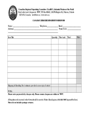 Fillable Online Iww CANADIAN LITERATURE DEPARTMENT ORDER FORM Iww Fax