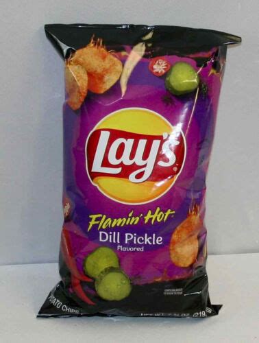 Buy Lay S Flamin Hot Dill Pickle Flavored Potato Chips 7 75 Oz Bag