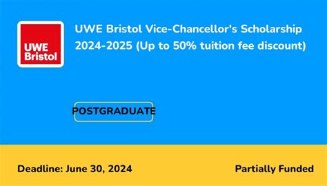 UWE Bristol Vice Chancellor S Scholarship 2024 2025 Up To 50 Tuition