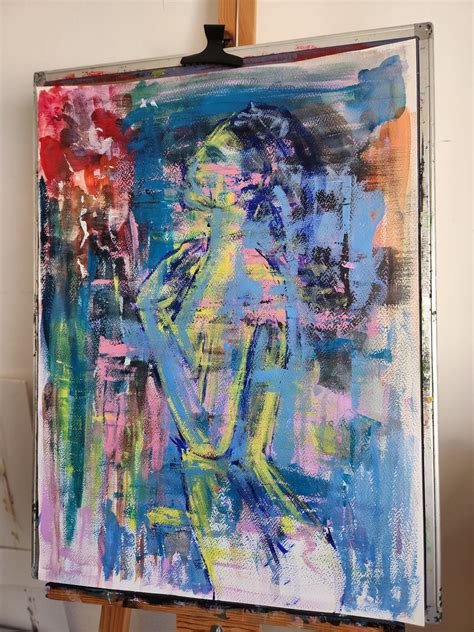 Naked Woman Abstract Original Painting Abstract Figure Woman Art Artwork Original Abstract