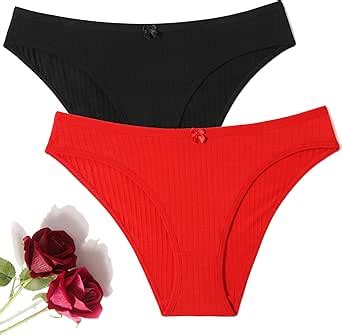 Avidlove Womens Cotton Panties Sexy Low Rise Ribbed Hipster Womens Bikini Underwear Cheeky S Xxl