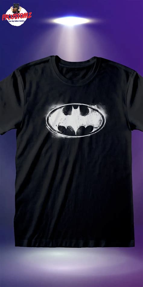 Batman Distressed Bat Logo Tee Misty Uk