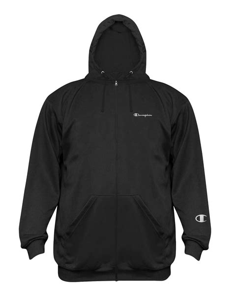 Cha206 Champion Mens Big And Tall Performance Full Zip Hoodie